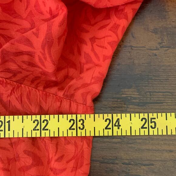 Coldwater Creek Red Textured Three Quarter Sleeve Button Blouse Size 1X - Picture 5 of 6